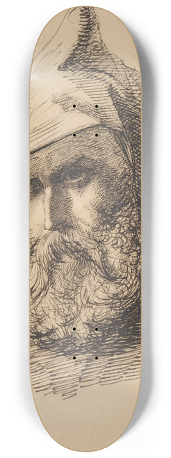 Sir George Hayter - Head of a Male Pilgrim 8.25 inch art skate deck