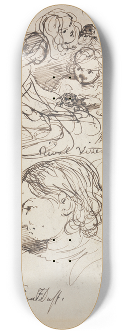 Sir George Hayter - Sketches of Women 8.25 inch art skate deck