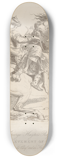 Sir George Hayter - Ticket for Mr. George Hayters Raffle for his Pictures of the Enlevement of Circassians, a Kurdish Bandit Chief, and an Historical Landscape 8.25 inch art skate deck