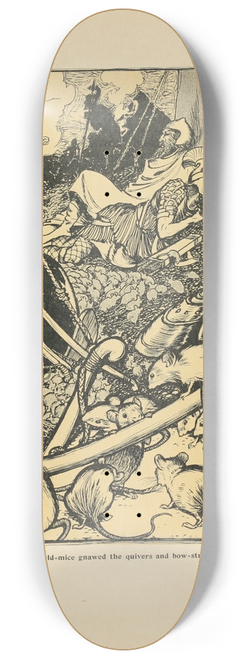 Arthur Rackham - A swarm of field-mice gnawed the quivers and bow-strings 8.25 inch art skate deck