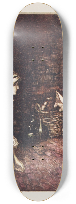 Arthur Rackham - At last she reached the cellar, and there she found an old, old woman with a shaking head 8.25 inch art skate deck