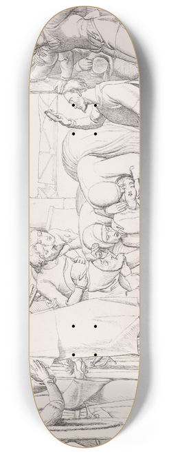 Sir John Everett Millais - The Death of Romeo and Juliet  Compositional Study 8.25 inch art skate deck