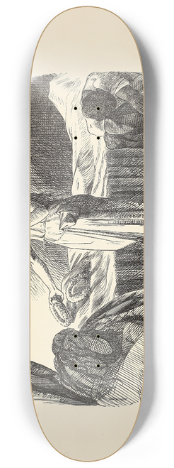 Sir John Tenniel - Britannia Sympathises with Columbia 8.25 inch art skate deck