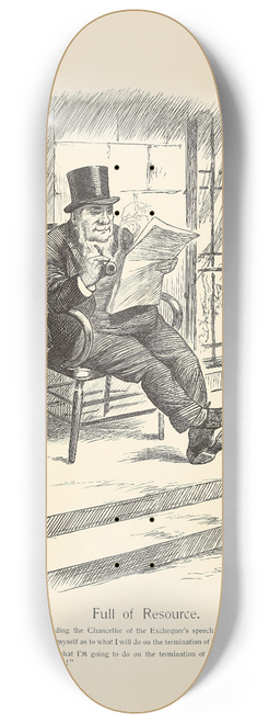 Sir John Tenniel - Full of Resource 8.25 inch art skate deck