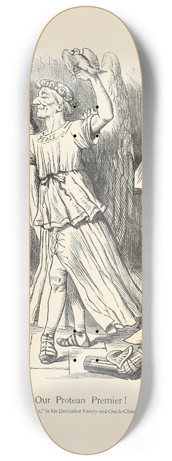 Sir John Tenniel - Our Protean Premier! 8.25 inch art skate deck