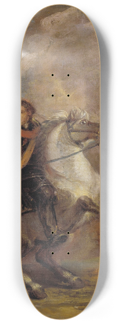 Sir Joshua Reynolds - An Officer on Horseback 8.25 inch art skate deck