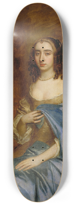 Sir Peter Lely - Portrait of a Lady with a Blue Drape 8.25 inch art skate deck