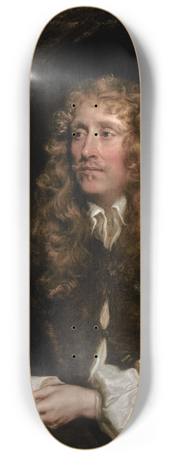 Sir Peter Lely - Portrait of a man, thought to be George Booth, Lord Delamere 8.25 inch art skate deck