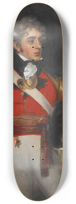Sir William Beechey - Lieutenant John Pollock (John Pocock) 8.25 inch art skate deck