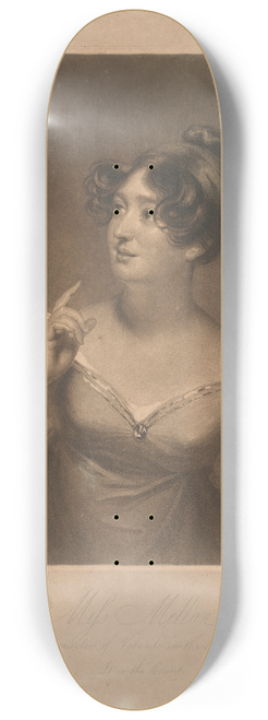 Sir William Beechey - Miss Mellon in the Character of Voltante in the Honey Moon 8.25 inch art skate deck