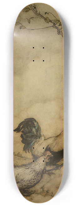 Arthur Rackham - The Adventure of Chanticleer and Partlet 8.25 inch art skate deck
