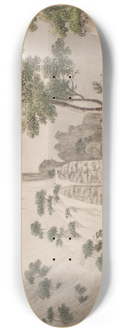 Sren L. Lange - Udsigt af Sommerspiret i kridtbjergene p Mn 8.25 inch art skate deck