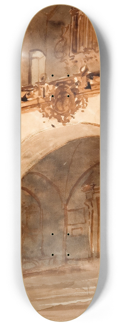 Stanisaw Noakowski - Wntrze kocioa. Widok na krucht i chr muzyczny 8.25 inch art skate deck