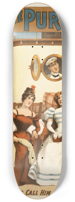 Strobridge & Co. Lith. - Ferris Hartman in The purser by John T. Day. 8.25 inch art skate deck