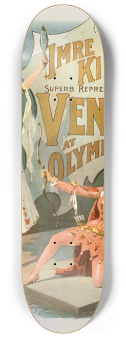 Strobridge & Co. Lith. - Imre Kiralfys superb representation of Venice at Olympia 8.25 inch art skate deck