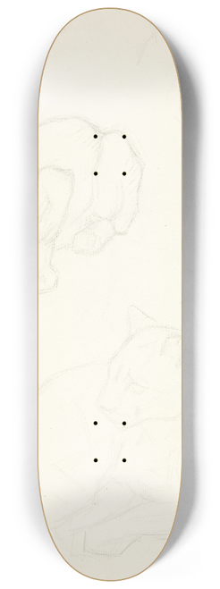 Svend Rathsack - Tre studier af en lveunge 8.25 inch art skate deck