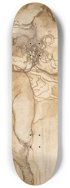 Taddeo Zuccaro - Group of Six Reclining Nude Women (Nymphs Bathing) 8.25 inch art skate deck