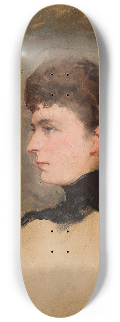 Tadeusz Ajdukiewicz - Portrait of a lady, sketch 8.25 inch art skate deck