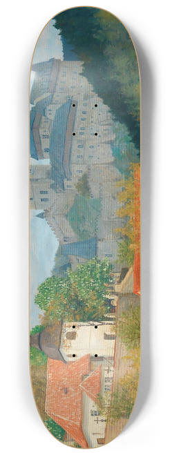 Tavk Frantiek imon - View of Karltejn Castle near Prague 8.25 inch art skate deck