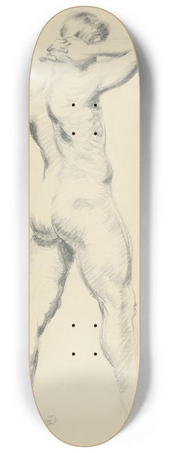 tefan Polkorb - Study of Standing Male Nude 8.25 inch art skate deck