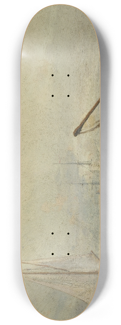 Teofil Kwiatkowski - View of the Avignon port 8.25 inch art skate deck