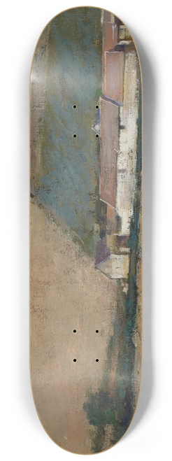 Theodore Robinson - Farm Among Hills, Giverny 8.25 inch art skate deck