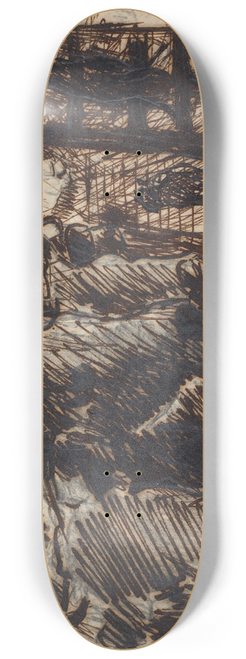 Theodor Philipsen - Aften i kostalden 8.25 inch art skate deck
