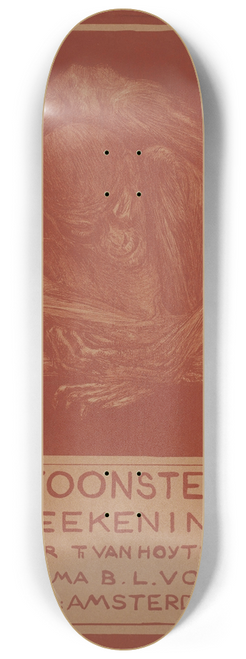 Theo van Hoytema - Reclamekaart met ineengedoken aap 8.25 inch art skate deck