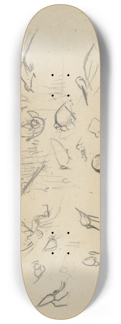 Theo van Hoytema - Schets voor illustratie in Hoe de vogels aan een koning kwamen 8.25 inch art skate deck