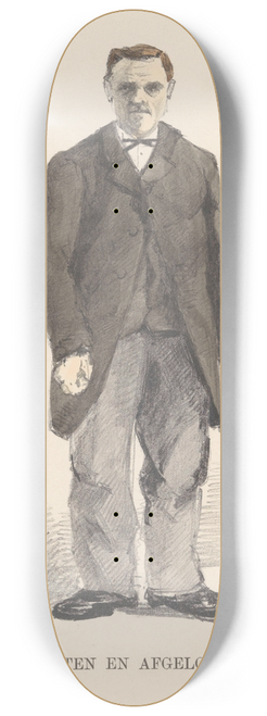 Theo van Hoytema - Staande man in overjas 8.25 inch art skate deck