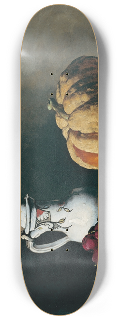 Thodule Ribot - Still Life with Pumpkin, Plums, Cherries, Figs and Jug 8.25 inch art skate deck