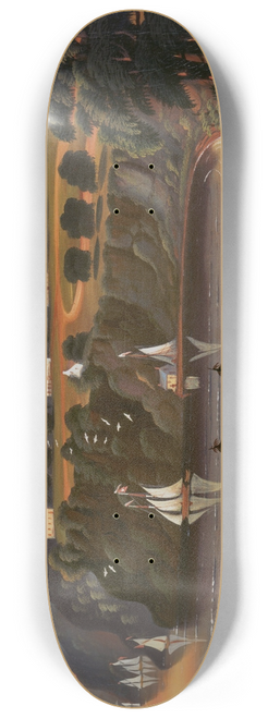 Thomas Chambers - View of Hudson River at West Point 8.25 inch art skate deck