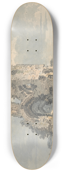 Thomas Girtin - Denbigh Castle 8.25 inch art skate deck