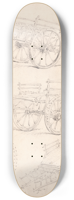 Thomas Girtin - Four Studies of a Hay Cart 8.25 inch art skate deck