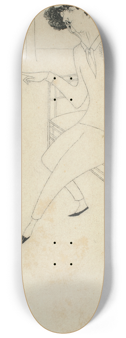 Aubrey Vincent Beardsley - Caricature of J.M. Whistler 8.25 inch art skate deck
