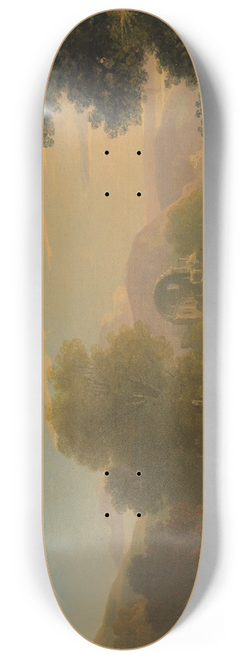 Thomas Jones - An Imaginary Coast Scene, with the Temple of Venus at Baiae 8.25 inch art skate deck