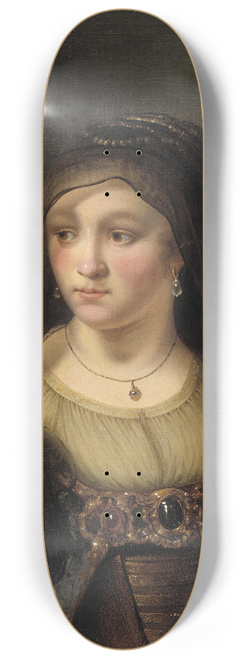 Thomas Mathisen - Portrait of a Lady in a Veil 8.25 inch art skate deck