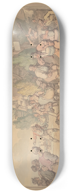 Thomas Rowlandson - A game of quoits 8.25 inch art skate deck
