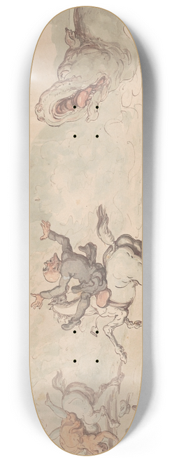 Thomas Rowlandson - Dr. Syntax and the whale 8.25 inch art skate deck