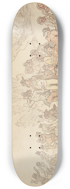 Thomas Rowlandson - Skating on the Serpentine 8.25 inch art skate deck