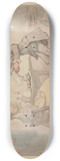 Thomas Rowlandson - Unwelcome bills 8.25 inch art skate deck
