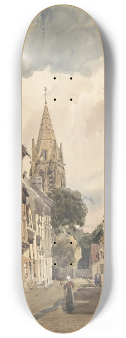 Thomas Shotter Boys - View of Issy (A Street in Issy-les-Moulineaux, Seine) 8.25 inch art skate deck