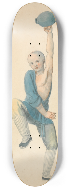 Thomas Stothard - Chinese Youth (balancing a jar held aloft) 8.25 inch art skate deck