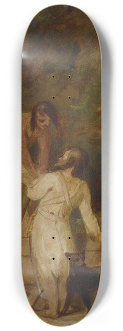 Thomas Sully - Boat Building by Robinson Crusoe and Friday 8.25 inch art skate deck
