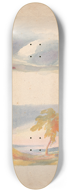 Thomas Sully - Sky Study  Turners Principle (no. 11); Landscape With Hills and Tree (no. 12) 8.25 inch art skate deck
