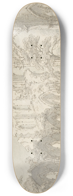 Thomas Sunderland - Interior view of Fountains Abbey, Yorkshire 8.25 inch art skate deck