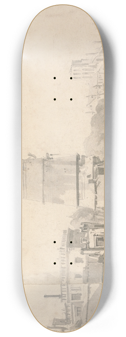 Thomas Wijck - View of the Waterhouse and Old St. Pauls, London 8.25 inch art skate deck