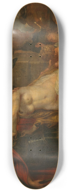 Thomas Willeboirts Bosschaert - Venus Arming a Warrior, possibly Johan Maurits, Count of Nassau-Siegen, at the Forge of Vulcan 8.25 inch art skate deck
