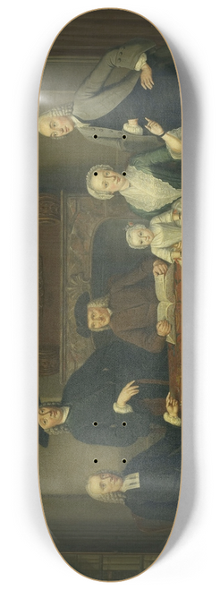 Tibout Regters - Portrait of the Brak Family, Amsterdam Mennonites 8.25 inch art skate deck