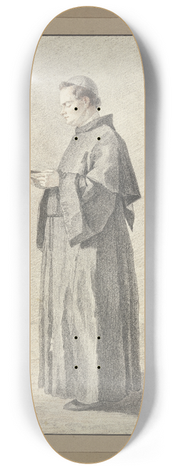 tienne Tholon - Ein junger Geistlicher im Profil nach links, in einem Buche lesend 8.25 inch art skate deck